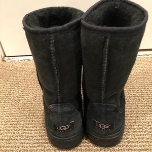 Ugg boots, black, W 8, #5225, ultra short